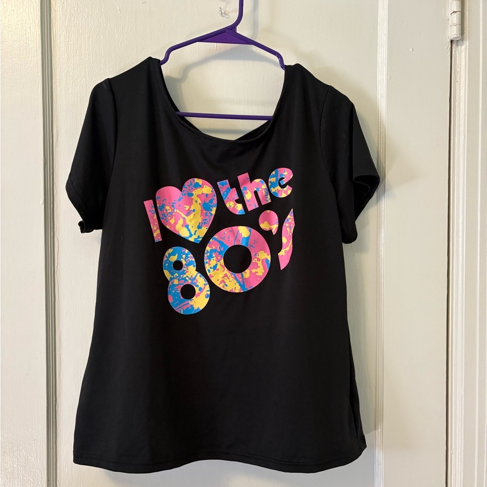 Women’s Black 'I ♥ the 80s' Graphic Tee